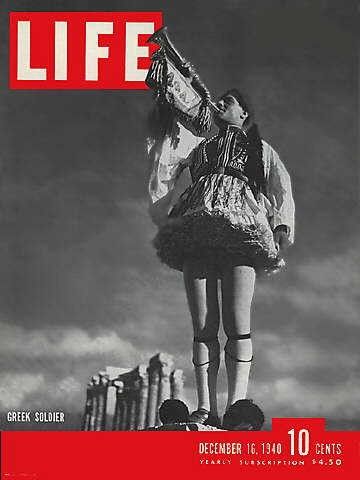 Greek soldier on front cover of Life magazine When the Greeks said no 1940